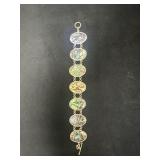 Abalone Shell Bracelet With Oval Links and Metal S