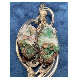 Sterling Wrapped Rock With Intricate Wire Design