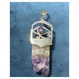 Sterling Silver and Amethyst Crystal Pendant