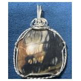 Deschutes Jasper Stone in Sterling Pendant
