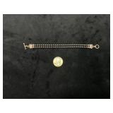 Double-Strand Hematite Bead Bracelet with Silver A