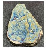 Raw Druzy Stone Pendant With Blue Tones
