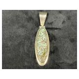 Sterling Silver Mexican Pendant with Abalone Inlay