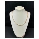 Gold Necklace with Freshwater Pearls