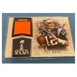 Tom Brady Panini #13 Super Bowl 46 Pylon Card, 201