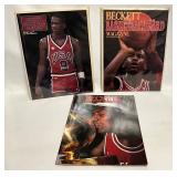 Three Beckett Basketball Card Magazines Featuring