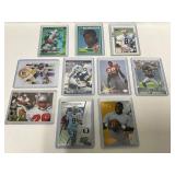 10 NFL Rookie Cards Featuring Various Players