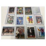 12 NBA Trading Cards Featuring Michael Jordan, Sco