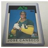 Jose Canseco Rookie Topps Baseball Card in Protect