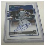 Bo Bichette Autographed Donruss Optic Rookie Card