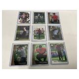 9 Tiger Woods Upper Deck Golf Trading Cards + rook