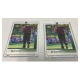 Two Upper Deck Tiger Woods Rookie Cards in Protect