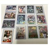 13 NFL Football Cards Featuring Various Notable Pl