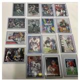 16 NFL Football Cards Featuring Various Notable Pl