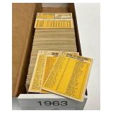 Approx. 360 Partial 1963 MLB Baseball Cards