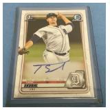 2020 Bowman Chrome Tarik Skubal Autographed Rookie