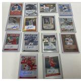 14 Autographed MLB Baseball Cards Assorted Players