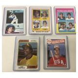 Five Vintage Baseball Rookie Cards