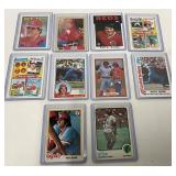 10 Pete Rose Baseball Trading Cards