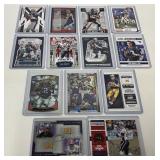 13 Tom Brady Football Cards, Various Years