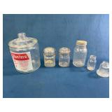 Vintage Glass Jars and Planters Peanut Jar