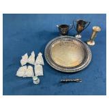 Silver and Glass Table Items