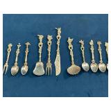 Italian Silver Flatware with Decorative Handles