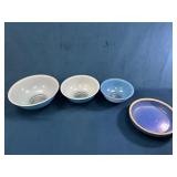 Four Vintage Pyrex Mixing Bowls