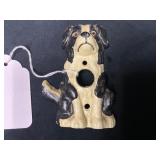 Painted Cast Iron Dog Form Keyhole Cover Plate