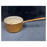 Copper Saucepan with Long Handle
