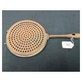 Metal Handled Perforated Nut Roaster with Hinge De