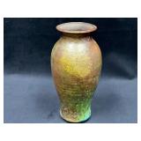Handcrafted Vase Signed by Dave Waltinger with Iri