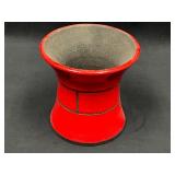 Earth & Fire Pottery Red Hand-Turned Stoneware Ves