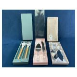 Three Flatware and Serving Utensil Sets