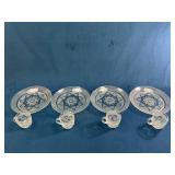 Luminarc USA Crystal Glass Snack Sets ï¿½ 4 Plates a