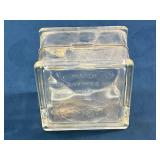 Esso Glass Savings Bank with Slogan Engraving