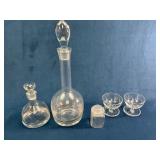 Glassware Including Decanters and Cups