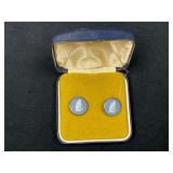 Wedgwood Jasperware Earrings with Original Box