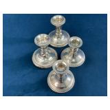 Weighted Sterling Silver Candlestick Holders, 523.