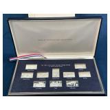 1980 Franklin Mint Silver Olympic Stamp Set