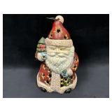Cast Iron Santa Candle Topper with Star Cutouts