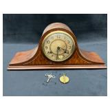 New Haven Mantel Clock with Key and Pendulum