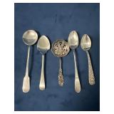Sterling Silver Spoons with Assorted Designs and H
