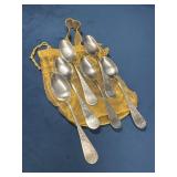 Six Sterling Silver Spoons, 92.5g Total Weight