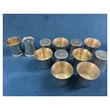 11 Pewter Drinking Cups, Holland Marks