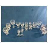 Set of Glassware Including Goblets and Tumblers