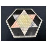 Hexagonal Marble Mosaic Inlay Table Top with Geome