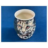 Handmade Ceramic Vase with Ocelot Design, 1989