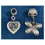Unmarked Jewelry Pieces Featuring Heart and Butter