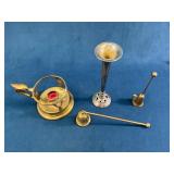 Silver Plated Candle Stick Holder with Accessories